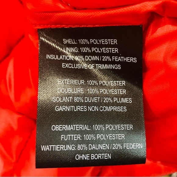 ORAGE Sz M Hooded Puffer Down and Feather Filled Floral Ski  Jacket Coat - Picture 12 of 13